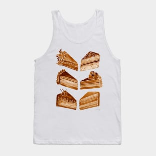 Brown Cake Slices Tank Top